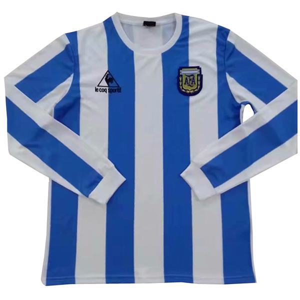 Argentina home long sleeve retro jersey maillot match men's first sportswear football shirt 1986